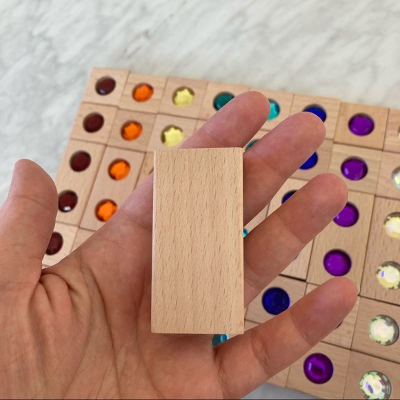 Montessori Building Color Gem Blocks - Picture 6 of 16